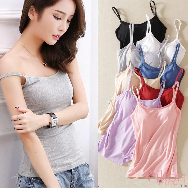 Women Padded Bra Tank Top Women Modal Spaghetti Solid Camisole Vest Female Camisole tops women