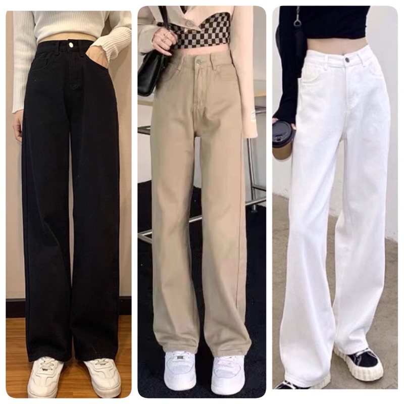 Women’s Wide-Waisted Khaki jeans With Super hach Shape