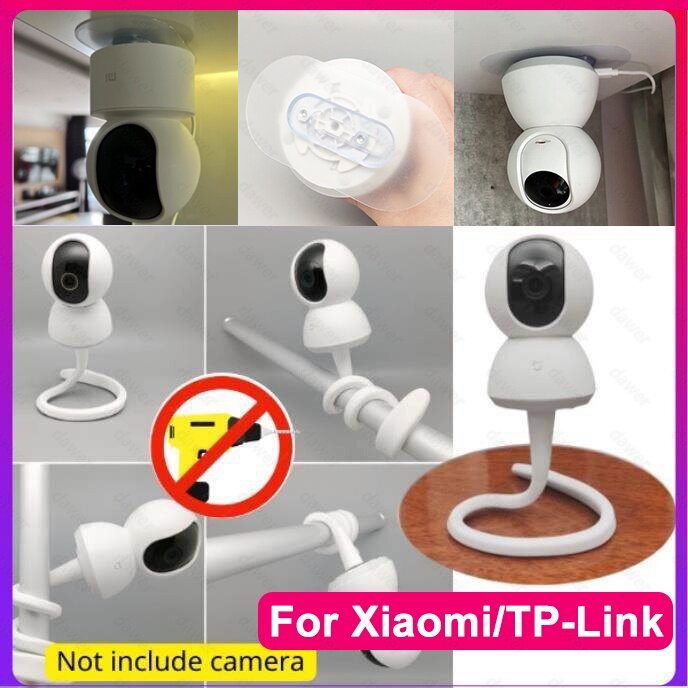 For Xiaomi TP-Link Tapo，Imou Ranger 2 IP，EZVIZ C6N IP Camera CCTV Stand Holder Free-Punch Wall Mount Without Drilling Adjustable Bracket Tripod